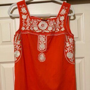 Tory Burch Amira Orange Beach Cover Up / Tunic Dress